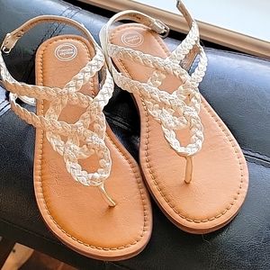 Girls white sandals